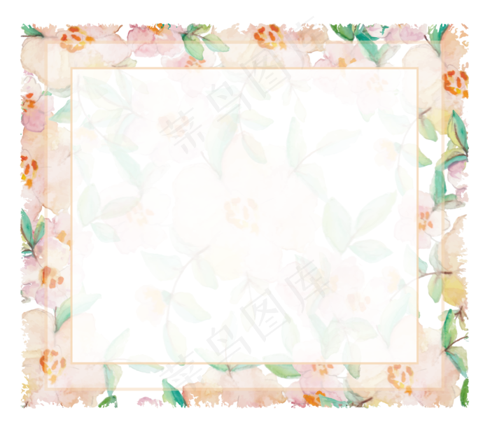 柔色可爱淡粉色碎花底纹方形矢量