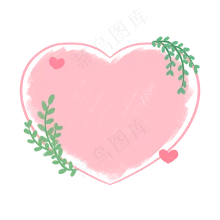心形粉色母亲节边框PNG