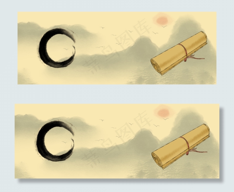 古风书简古韵banner(1920*700px 	       )psd模版下载