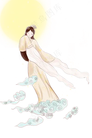 神话故事嫦娥奔月,免抠元素
