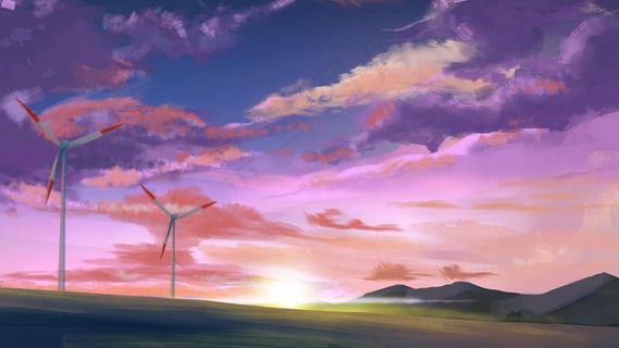 治愈场景风景夏天春天阳光天空唯美云彩粉色