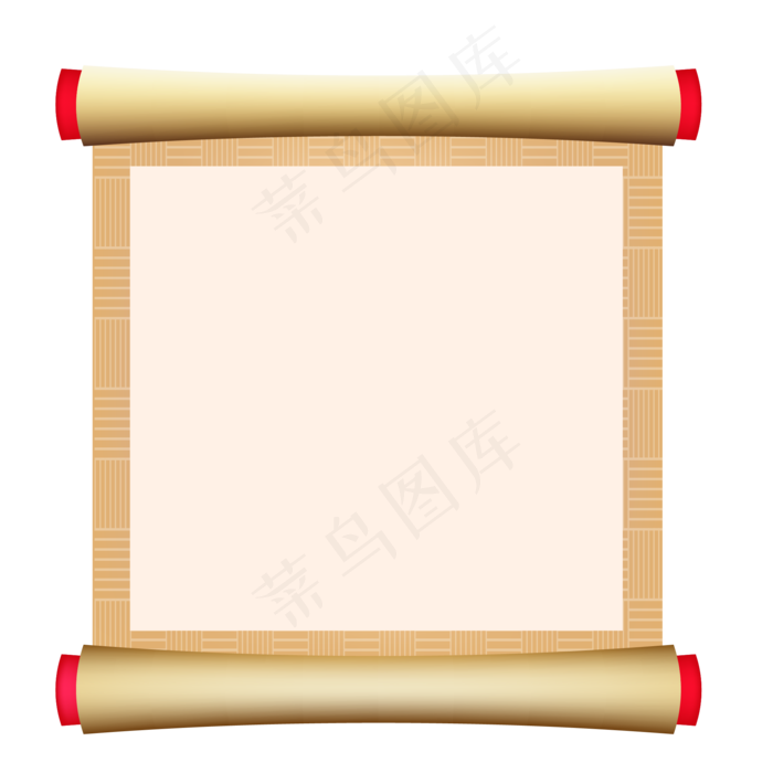新年中国风卷轴,免抠元素(2000*2000px 300 dpi )ai矢量模版下载