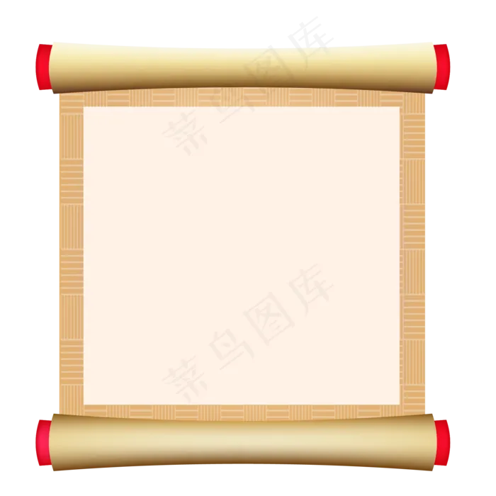 新年中国风卷轴,免抠元素(2000*2000px 300 dpi )ai矢量模版下载