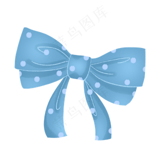 蓝色小清新六一儿童节可爱蝴蝶结
