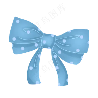蓝色小清新六一儿童节可爱蝴蝶结