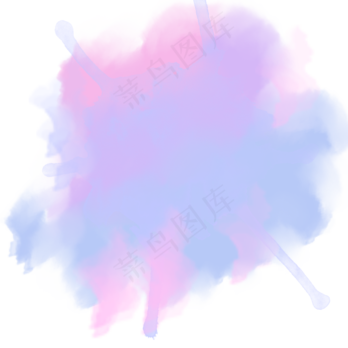 水彩喷溅墨迹插画