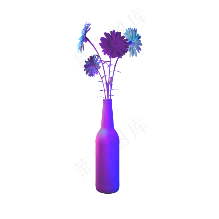 c4d立体蒸汽波花瓶免费下载(3000*3000px 300 dpi )