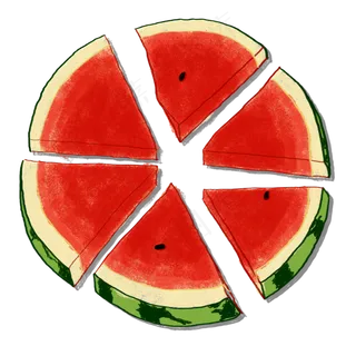 夏天新鲜水果西瓜切片