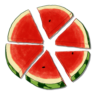 夏天新鲜水果西瓜切片