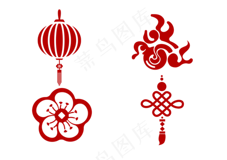 新年春节装饰,免抠元素
