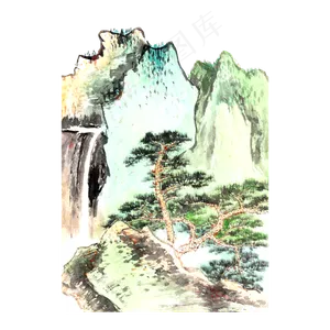 水墨国画山水青山PNG东方