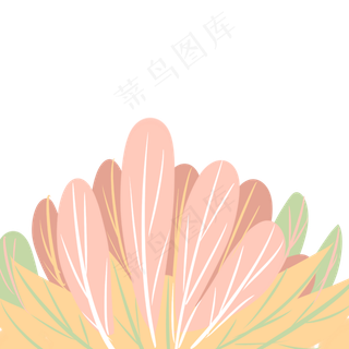 粉色树叶特色草地