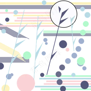 彩色卡通印花装饰图,免抠元素