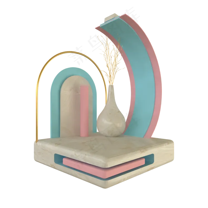 c4d立体电商装饰免费下载(2000*2000px 300 dpi )ai矢量模版下载