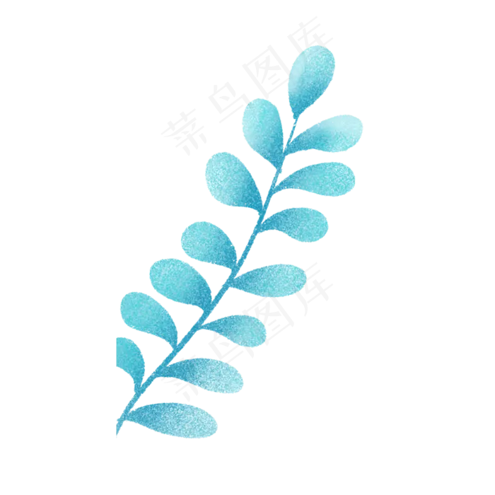 绿色的卡通叶子植物(2000X2000(DPI:300))psd模版下载