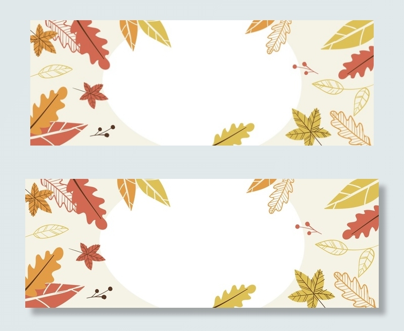 秋天叶子背景banner
