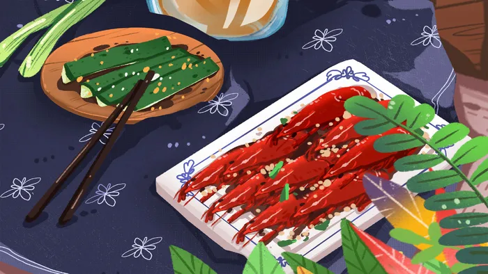 夏季美食啤酒小龙虾(2880*1620px 300 dpi )psd模版下载