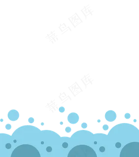 蓝色矢量通用海洋装饰图案,免抠元素