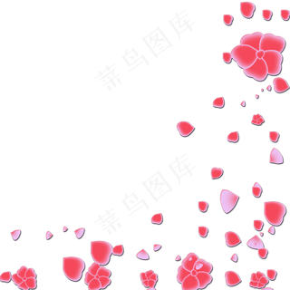 浪漫的水晶玫瑰花瓣