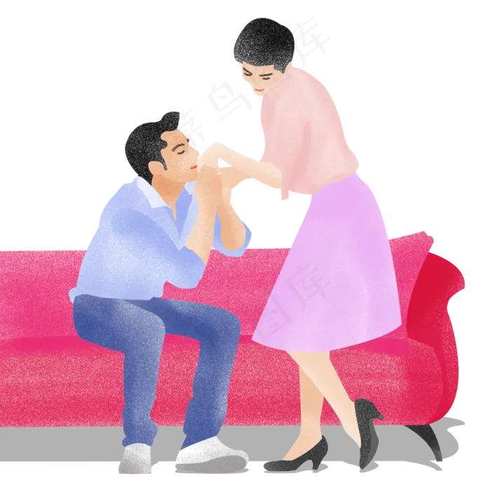 七夕情人节卡通求婚免费下载(1500X1500(DPI:300))psd模版下载