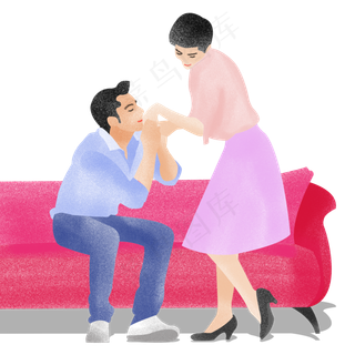 七夕情人节卡通求婚免费下载