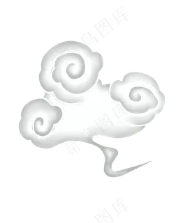 2019新年祥瑞云朵简约手绘PNG图案