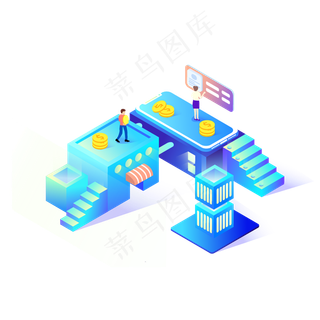 动态互联网贸易技术场景,免抠元素