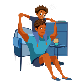 父亲节小孩装饰