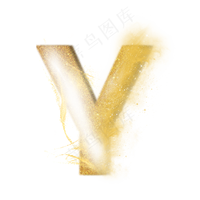 炫酷金色沙子光效字母Y