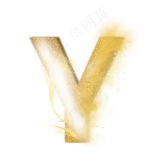 炫酷金色沙子光效字母Y