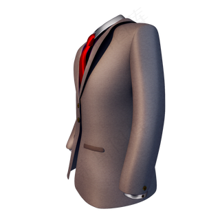 质感棕色西装png图