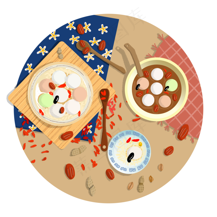 元宵节立体汤圆PNG,免抠元素