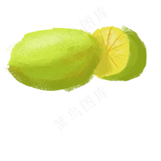 切开的新鲜桔子免抠图