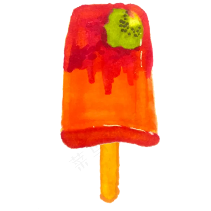 红色水果冰棒新鲜美味(2000X2000(DPI:300))psd模版下载