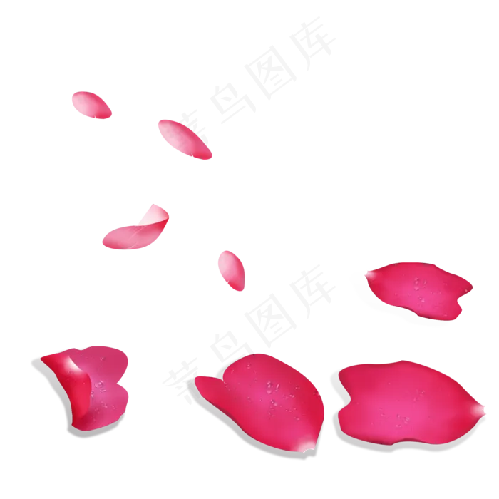 水滴飞舞浅粉玫瑰花瓣(2000X2000(DPI:300))psd模版下载