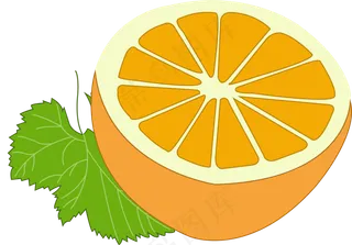 耙耙柑水果和绿叶图片素材