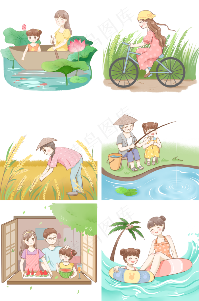 24节气夏天节气套图