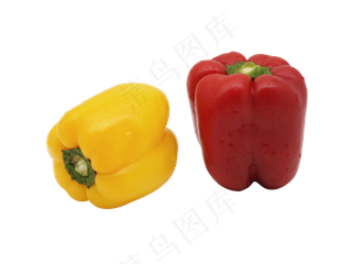 蔬菜彩椒红黄两色,免抠元素