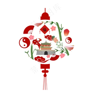 中国风国潮新年喜庆传统文化中国,免抠元素