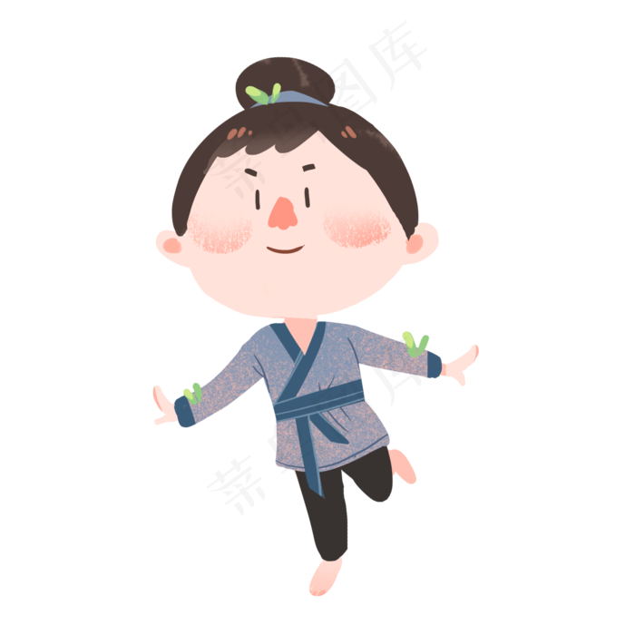 清明节踏青古代小男生,免抠元素