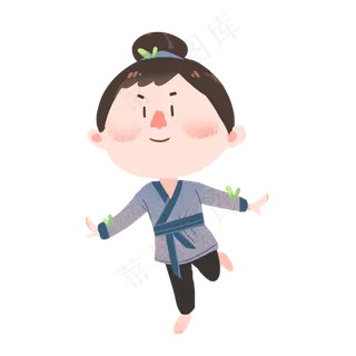 清明节踏青古代小男生,免抠元素