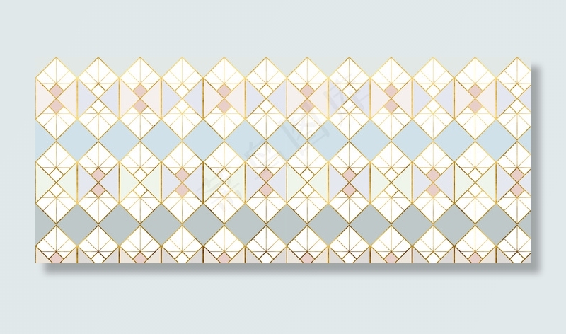 几何菱形蓝色复古矩形ins风底纹(1920*800px 	       )psd模版下载