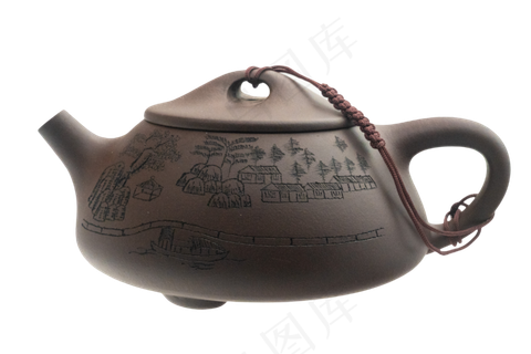 精美紫砂茶壶,免抠元素