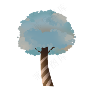 植树节蓝色小清新商用树木