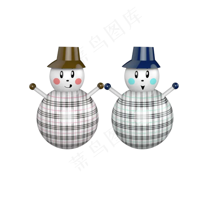 调皮的雪人免抠素材(2500X2500(DPI:299))psd模版下载