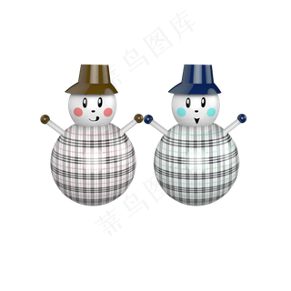 调皮的雪人免抠素材