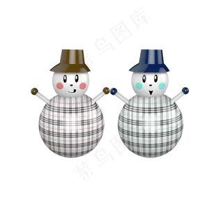 调皮的雪人免抠素材
