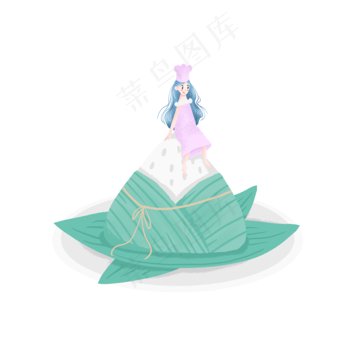 坐在粽子上的女孩