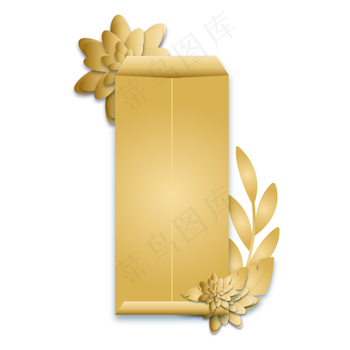 金属花朵信封(2000X2000(DPI:72))ai矢量模版下载