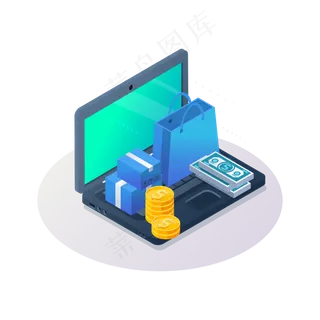 矢量手绘卡通金币笔记本,免抠元素